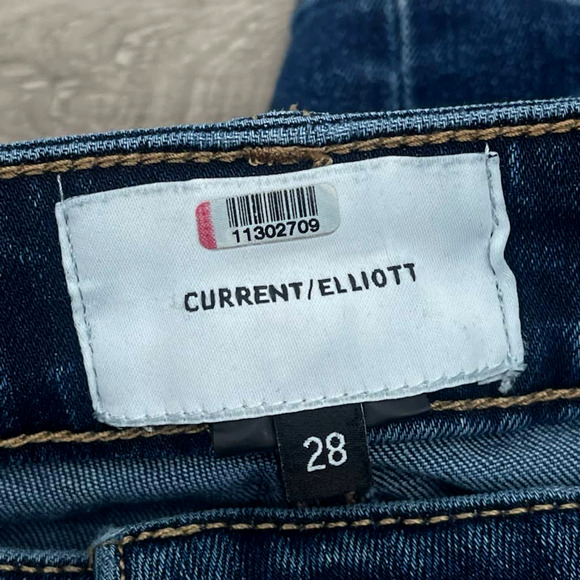 CURRENT/ELLIOTT Jeans Crop High Waisted - Size 28 - Picture 3 of 11